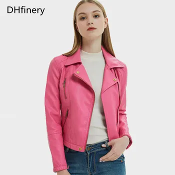 DHfinery Leather Jacket Women 2019 Spring Autumn Short Slim PU Lapel Leather Motorcycle Leather Jacket P-8
DHfinery Leather Jacket Women 2019 Spring Autumn Short Slim PU Lapel Leather Motorcycle Leather Jacket P-8