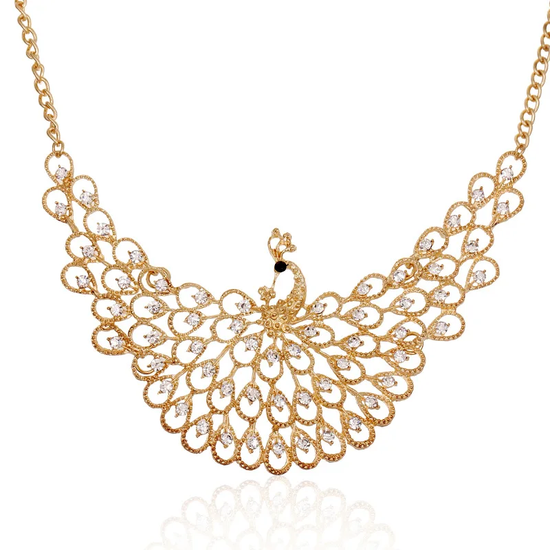 LZHLQ Exquisite Rhinestones Peacock Necklace Pendants 2020 Fashion Women Gold Color Alloy Crystal Choker Big Necklace Statement
LZHLQ Exquisite Rhinestones Peacock Necklace Pendants 2020 Fashion Women Gold Color Alloy Crystal Choker Big Necklace Statement