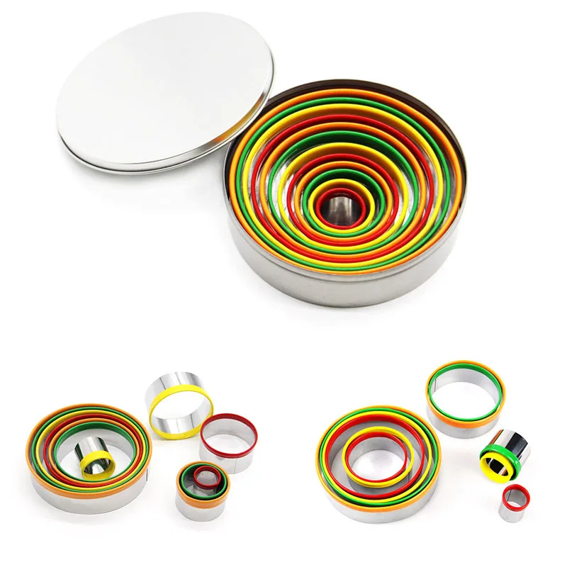 12 Pcs/Set Home Baking Tools Sets Stainless Steel Round Shaped Confectionery Chocolate Biscuit Mousse Cake Baking Mould Supplies
12 Pcs/Set Home Baking Tools Sets Stainless Steel Round Shaped Confectionery Chocolate Biscuit Mousse Cake Baking Mould Supplies