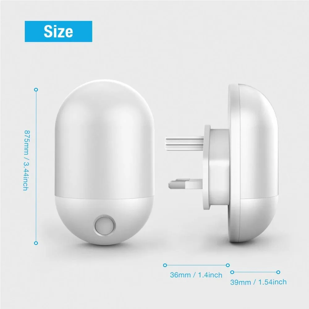 220V Smart LED Night Light Plug in Wall Lamp with Photocell Sensor for Baby Kids Room Hallway Nurseries Stair EU plug
220V Smart LED Night Light Plug in Wall Lamp with Photocell Sensor for Baby Kids Room Hallway Nurseries Stair EU plug