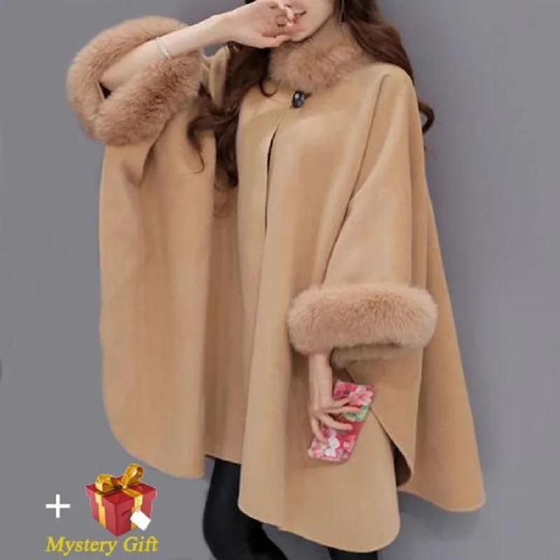 MISS M Women Woolen Overcoat Camel Poncho Winter Knitwear Shawl Cape Feminino Loose Warm Outerwear Cloak Shawl Coat Plus Size
MISS M Women Woolen Overcoat Camel Poncho Winter Knitwear Shawl Cape Feminino Loose Warm Outerwear Cloak Shawl Coat Plus Size