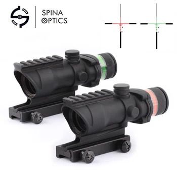 SPINA OPTICS Tactical acog style 4x32 rifle scope Red Optical fiber acog style Hunting shooting
SPINA OPTICS Tactical acog style 4x32 rifle scope Red Optical fiber acog style Hunting shooting