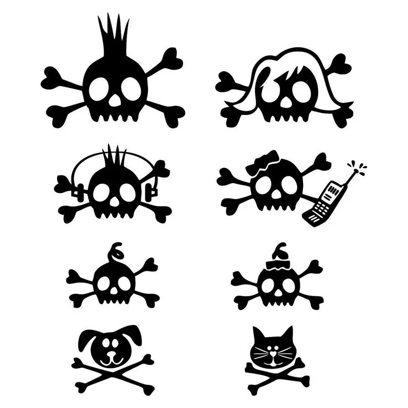 17.1*20CM Fraternity Skull Bone Cross Bar Rocker Family Car Sticker Vinyl Decals Covering The Body Black/Silver C7-0998
17.1*20CM Fraternity Skull Bone Cross Bar Rocker Family Car Sticker Vinyl Decals Covering The Body Black/Silver C7-0998