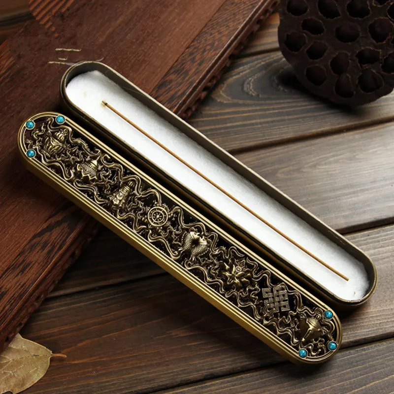 Indoor Buddhist Incense Burners Gorgeous Carving Eight Treasures Alloy Lying Incense Smoke Auspicious Pearl Incense Line Burner
Indoor Buddhist Incense Burners Gorgeous Carving Eight Treasures Alloy Lying Incense Smoke Auspicious Pearl Incense Line Burner