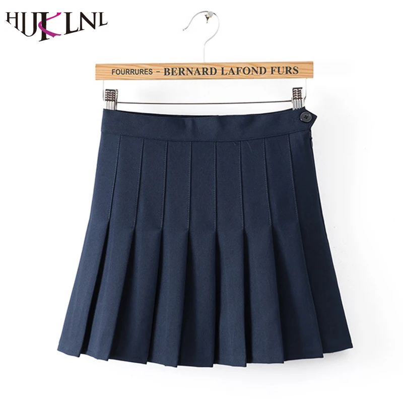 Image 9 Colors 2016 New Europe and American Apparel Fashion Women Skirts High Waist Ball Tennis Pleated Sexy Skirt WY560