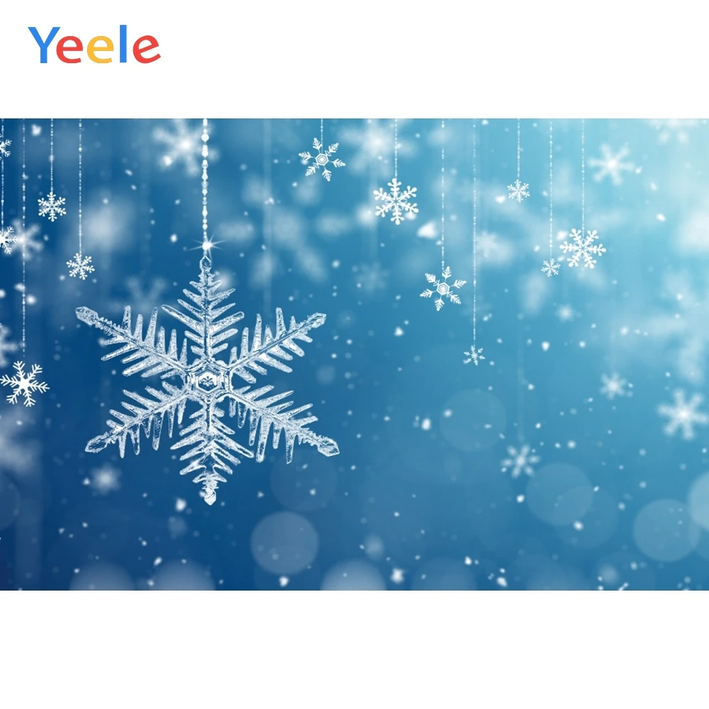 Yeele обои Снежинка Украшение синяя фотозона фоны для фотосъемки