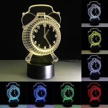 Alarm Clock Shape Amazing 3D Illusion LED Table Lamp Night Light Touch Remote 7 Colors Change USB LED Desk Light Xmas Gifts
Alarm Clock Shape Amazing 3D Illusion LED Table Lamp Night Light Touch Remote 7 Colors Change USB LED Desk Light Xmas Gifts
