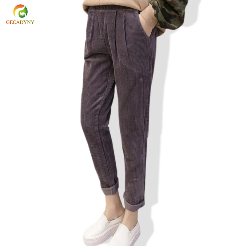 Autumn Winter Women Corduroy Pants Pantalon Mujer Elastic Waist Harem Pants Large Size Casual Sweatpants Trousers Loose Pants
Autumn Winter Women Corduroy Pants Pantalon Mujer Elastic Waist Harem Pants Large Size Casual Sweatpants Trousers Loose Pants