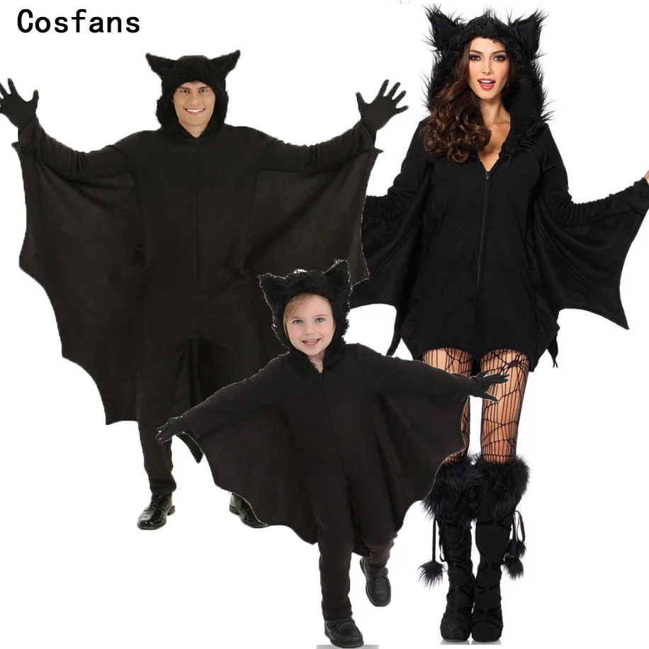 New Adult Children Animal Cosplay Cute Bat Costume Kids Halloween Costumes For Girls Black Jumpsuit Connect Wings Cosplay Batman
New Adult Children Animal Cosplay Cute Bat Costume Kids Halloween Costumes For Girls Black Jumpsuit Connect Wings Cosplay Batman