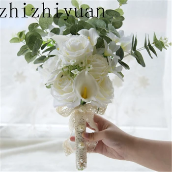 Vintage Wedding Bouquets Bohemian Garden Flowers Artificial Silk Roses Outdoor Bridal Fake Bouquet Ramo Flores Novia
Vintage Wedding Bouquets Bohemian Garden Flowers Artificial Silk Roses Outdoor Bridal Fake Bouquet Ramo Flores Novia