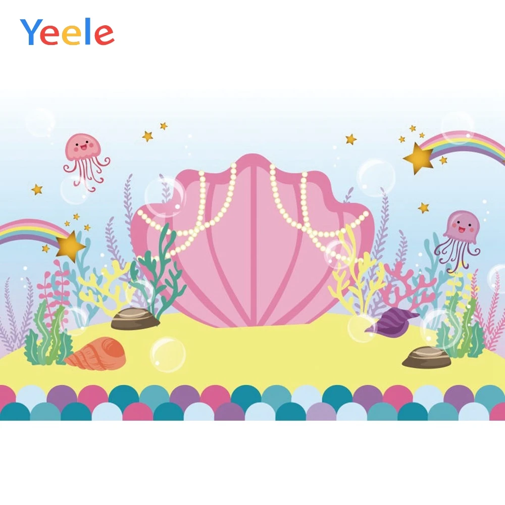 Yeele Vinyl Cartoon Seabed Shell Coral Baby Birthday Party Photography Backdrop Children Photographic Background Photo Studio
Yeele Vinyl Cartoon Seabed Shell Coral Baby Birthday Party Photography Backdrop Children Photographic Background Photo Studio