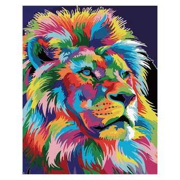 Painting By Numbers DIY Dropshipping 40x50 50x65cm Multicolored Lion powerful Animal Canvas Wedding Decoration Art picture Gift
Painting By Numbers DIY Dropshipping 40x50 50x65cm Multicolored Lion powerful Animal Canvas Wedding Decoration Art picture Gift