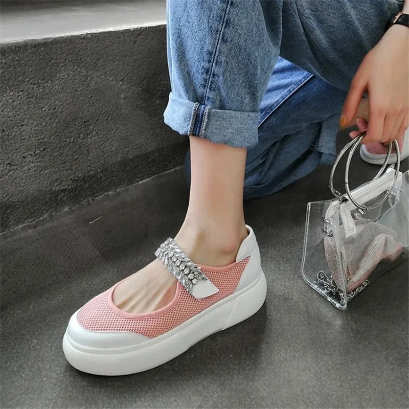 Brand New Air Mesh Platform Shoes Women Flat Fashion Rhinestone Summer Shoes For Women Comfortable Casual Shoes High Quality
Brand New Air Mesh Platform Shoes Women Flat Fashion Rhinestone Summer Shoes For Women Comfortable Casual Shoes High Quality