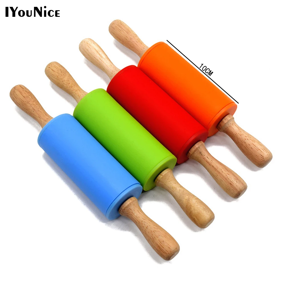 4 Colors High Quality Colorful Wood Handle Rolling Pin Cake Decorating tools Fondant Silicone Rolling Pins for Kids
4 Colors High Quality Colorful Wood Handle Rolling Pin Cake Decorating tools Fondant Silicone Rolling Pins for Kids