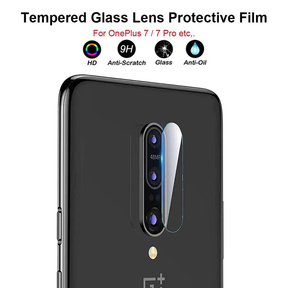 

2.5D Cellphone Back Lens Cover Protector For one plus 6T/7 Pro 9H Hardness Tempered/Toughened Glass Screen Protective Film