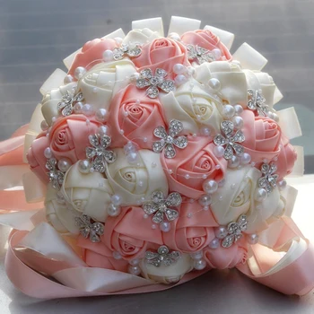 Gorgeous Crystal Ivory Wedding Bouquet Satin Rose Flower Bouquets Ribbon Wedding Bridal Bouquet
Gorgeous Crystal Ivory Wedding Bouquet Satin Rose Flower Bouquets Ribbon Wedding Bridal Bouquet