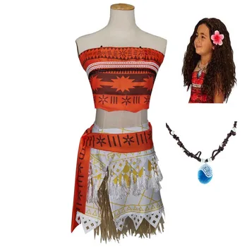 Kids Princess Vaiana Moana Costume Dresses with Necklace Wig Women Girls Halloween Party Moana Dress Costumes Cosplay
Kids Princess Vaiana Moana Costume Dresses with Necklace Wig Women Girls Halloween Party Moana Dress Costumes Cosplay