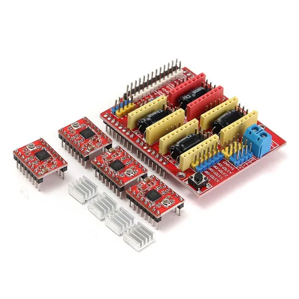 1set New Engraver CNC Shield Board + 4Pcs A4988 Stepper Motor Driver 3D Printer Starter Kit For Arduino Engraver Integrated Toy
1set New Engraver CNC Shield Board + 4Pcs A4988 Stepper Motor Driver 3D Printer Starter Kit For Arduino Engraver Integrated Toy