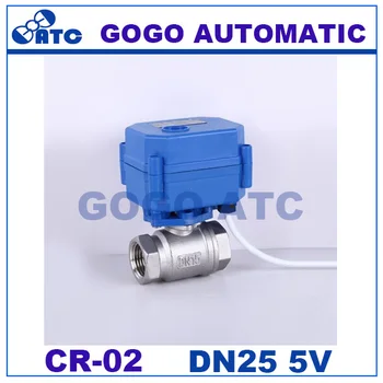 1 inch BSP DN25 DC5V Stainless steel Small Motorized Ball Valve,2 way Electric Ball Valve CR-02 Wires electric valve 
1 inch BSP DN25 DC5V Stainless steel Small Motorized Ball Valve,2 way Electric Ball Valve CR-02 Wires electric valve