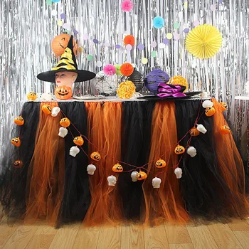 QuickDone Halloween Tulle Table Skirt DIY Tutu Tableware Skirts Light Pumpkin Light White Skull String Light Halloween HG0586
QuickDone Halloween Tulle Table Skirt DIY Tutu Tableware Skirts Light Pumpkin Light White Skull String Light Halloween HG0586