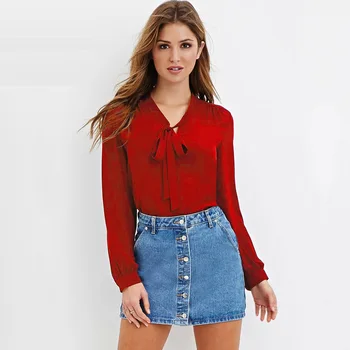 Autumn Fashion Women Chiffon Blouse V-neck Women Shirt Long-sleeved Casual Women Plus Size Office Clothes Blusas Female
Autumn Fashion Women Chiffon Blouse V-neck Women Shirt Long-sleeved Casual Women Plus Size Office Clothes Blusas Female