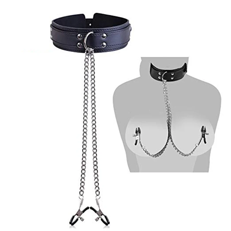 Erotic BDSM Bondage Neck Nipple Clip Fetish Slave Collars Handcuffs bondage Restraints Sex Toys For Woman Couples Adult Games 3 Erotic BDSM Bondage Neck Nipple Clip Fetish Slave Collars Handcuffs bondage Restraints Sex Toys For Woman Couples Adult Games 3
