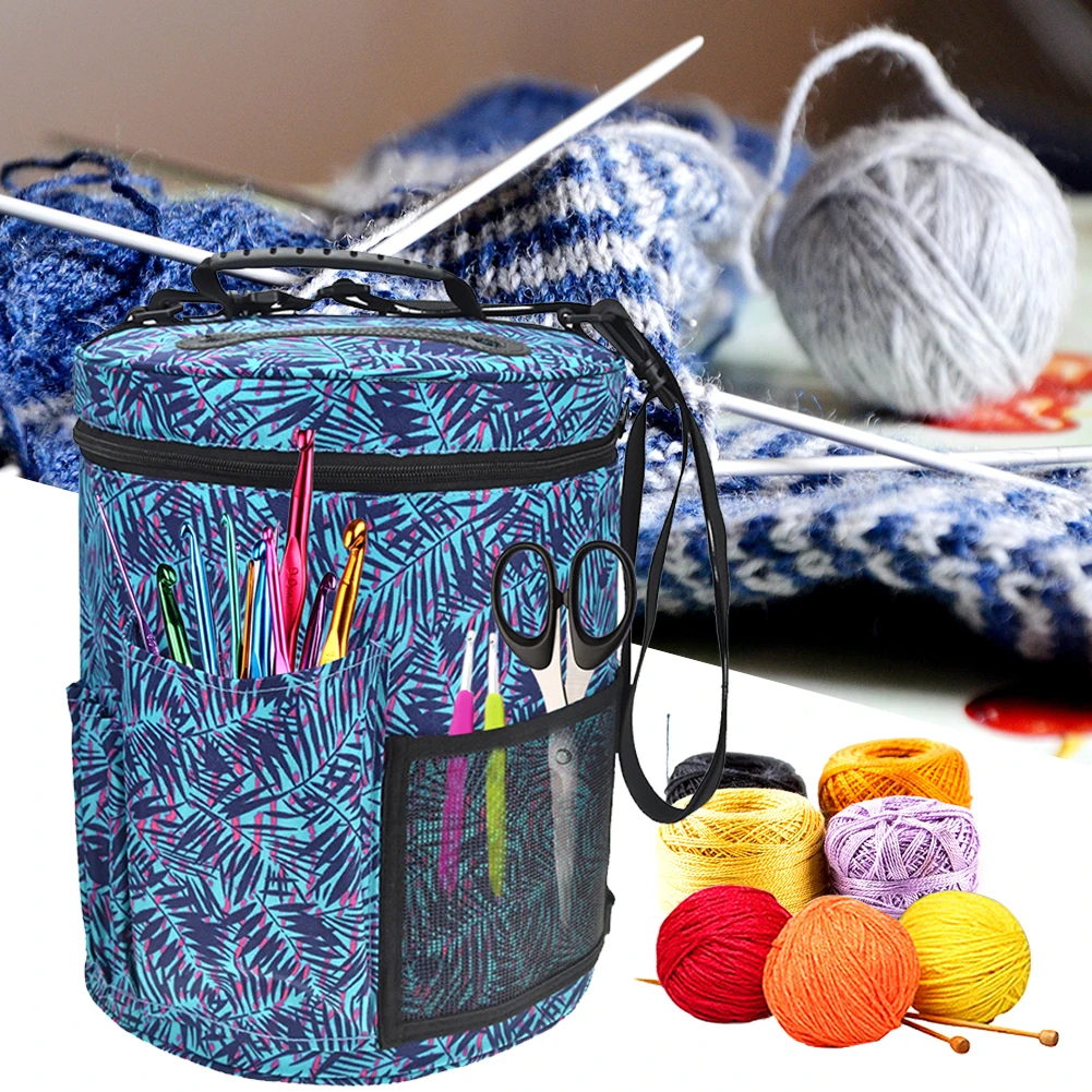 Largesized Cylinder Crochet Hook Storage Bag Woolen Yarn Storage Bag