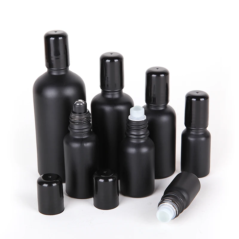 12pcs/lot 5ml 10ml 15ml 20ml 30ml 50ml 100ml Frosted Black Bottle With Roll On Perfume Glass Bottle 1oz Empty Essential Oil Case
12pcs/lot 5ml 10ml 15ml 20ml 30ml 50ml 100ml Frosted Black Bottle With Roll On Perfume Glass Bottle 1oz Empty Essential Oil Case