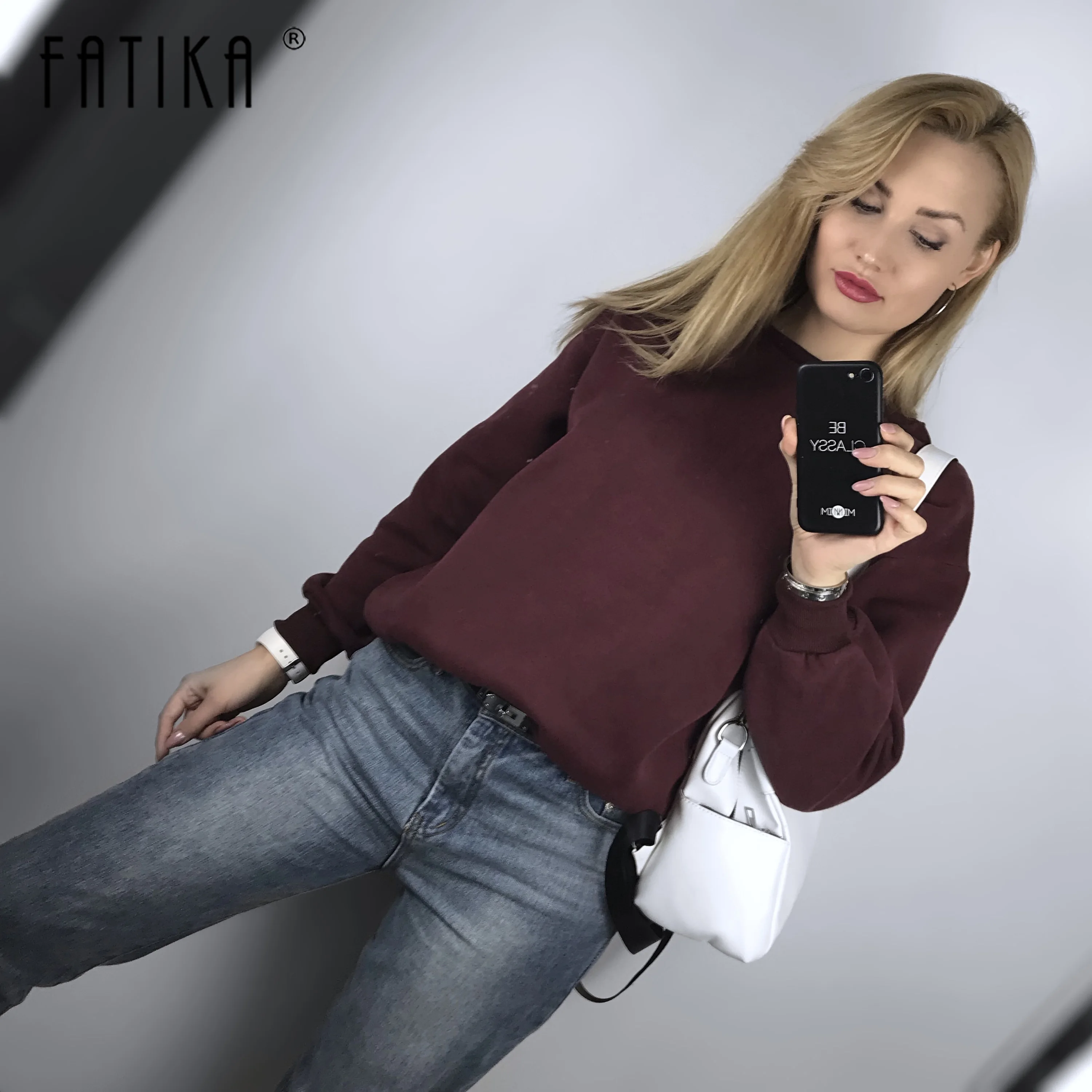 FATIKA Basic Sweatshirts Candy Sweet Women Solid Sweatshirt Long Sleeve Loose Pullover 2019 Spring Autumn Tops For Women
FATIKA Basic Sweatshirts Candy Sweet Women Solid Sweatshirt Long Sleeve Loose Pullover 2019 Spring Autumn Tops For Women