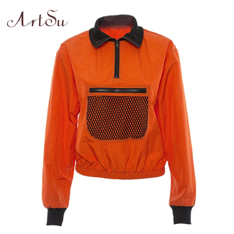 ArtSu Autumn Half Open Collar Long Sleeve Oversized Hoodie 2018 Mesh Patchwork Sweatshirt Casual Punk Streetwear ASHO20241
ArtSu Autumn Half Open Collar Long Sleeve Oversized Hoodie 2018 Mesh Patchwork Sweatshirt Casual Punk Streetwear ASHO20241