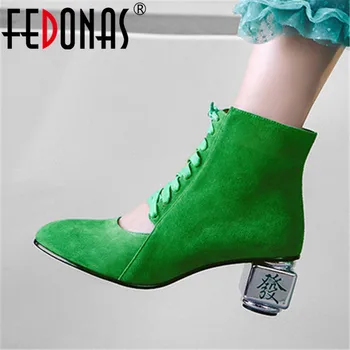FEDONAS Women High Heeled Suede Leather Ankle Boots Side Zipper Fashion Short Chelsea Boots Autumn Winter Warm Basic Shoes Woman
FEDONAS Women High Heeled Suede Leather Ankle Boots Side Zipper Fashion Short Chelsea Boots Autumn Winter Warm Basic Shoes Woman