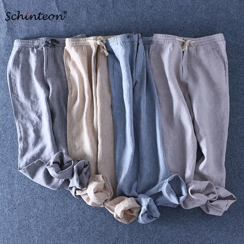 Schinteon 2019 100% Pure Linen Pants Men Beach Elasticated Waistband Drawstring Plus Size Thin Casual Trousers New
Schinteon 2019 100% Pure Linen Pants Men Beach Elasticated Waistband Drawstring Plus Size Thin Casual Trousers New