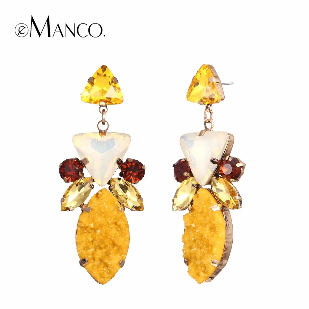 eManco Imitation crystal trendy hanging earrings with yellow color classic earrings For New Fashion Earring Jewelry
eManco Imitation crystal trendy hanging earrings with yellow color classic earrings For New Fashion Earring Jewelry
