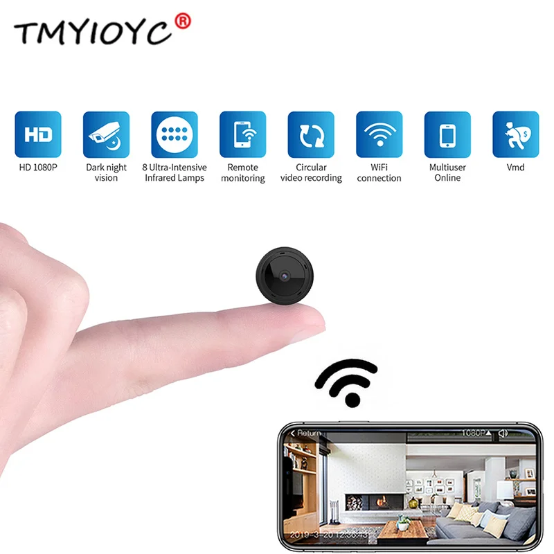 Wireless Wifi Mini Camera HD 1080P IP Home Body Security Camera Night Vision Motion Detection Mini Camcorder DVR pk C6 Micro Cam
Wireless Wifi Mini Camera HD 1080P IP Home Body Security Camera Night Vision Motion Detection Mini Camcorder DVR pk C6 Micro Cam