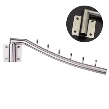 OUNONA Wall Mounted Clothes Hanger Rack Folding Clothes Hook Stainless Steel Organizer with Swing Arm Holder
OUNONA Wall Mounted Clothes Hanger Rack Folding Clothes Hook Stainless Steel Organizer with Swing Arm Holder