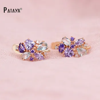 PATAYA Multi-Colored Natural Cubic Zirconia Long Earrings 585 Rose Gold RU Hot Exclusive Design Jewelry Women Luxury Earrings
PATAYA Multi-Colored Natural Cubic Zirconia Long Earrings 585 Rose Gold RU Hot Exclusive Design Jewelry Women Luxury Earrings