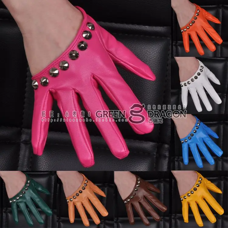 New women's fashion gloves half palm Rivets gloves PU leather gloves women's fashion jazz dance motorcycle gloves
New women's fashion gloves half palm Rivets gloves PU leather gloves women's fashion jazz dance motorcycle gloves