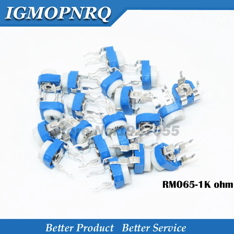 20PCS RM065 RM-065 1k ohm 102 Blue and white potentiometer Trimpot Trimmer Potentiometer horizontal
20PCS RM065 RM-065 1k ohm 102 Blue and white potentiometer Trimpot Trimmer Potentiometer horizontal