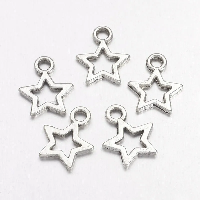 50pcs 13*10mm Antique Silver Bronze Gold Color Hollow Star Charms for Diy Jewelry Making Handmade Bracelet Necklace Findings
50pcs 13*10mm Antique Silver Bronze Gold Color Hollow Star Charms for Diy Jewelry Making Handmade Bracelet Necklace Findings