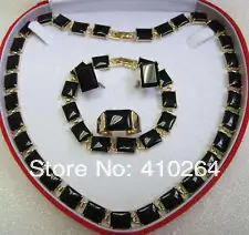 Free shipping $wholesale_Jewelry_Wig$ Free Shipping bridal jewelry Faddish Black stone 14 GP Necklace Bracelet Ring Earring Sets
Free shipping $wholesale_Jewelry_Wig$ Free Shipping bridal jewelry Faddish Black stone 14 GP Necklace Bracelet Ring Earring Sets