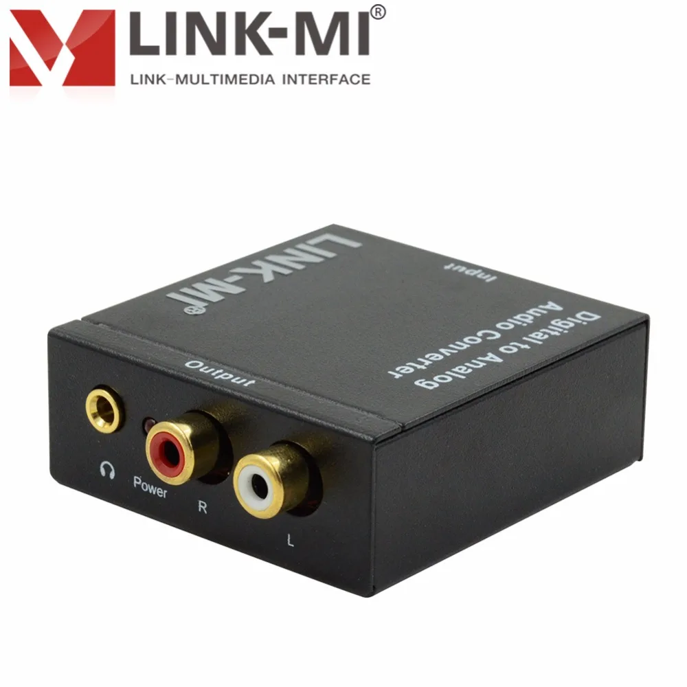LINK-MI DA01-Audio Digital to Analog Converts Coaxial Toslink 1xRCA(Coaxial) L/R audio and 3.5mm RCA-style jacks
LINK-MI DA01-Audio Digital to Analog Converts Coaxial Toslink 1xRCA(Coaxial) L/R audio and 3.5mm RCA-style jacks