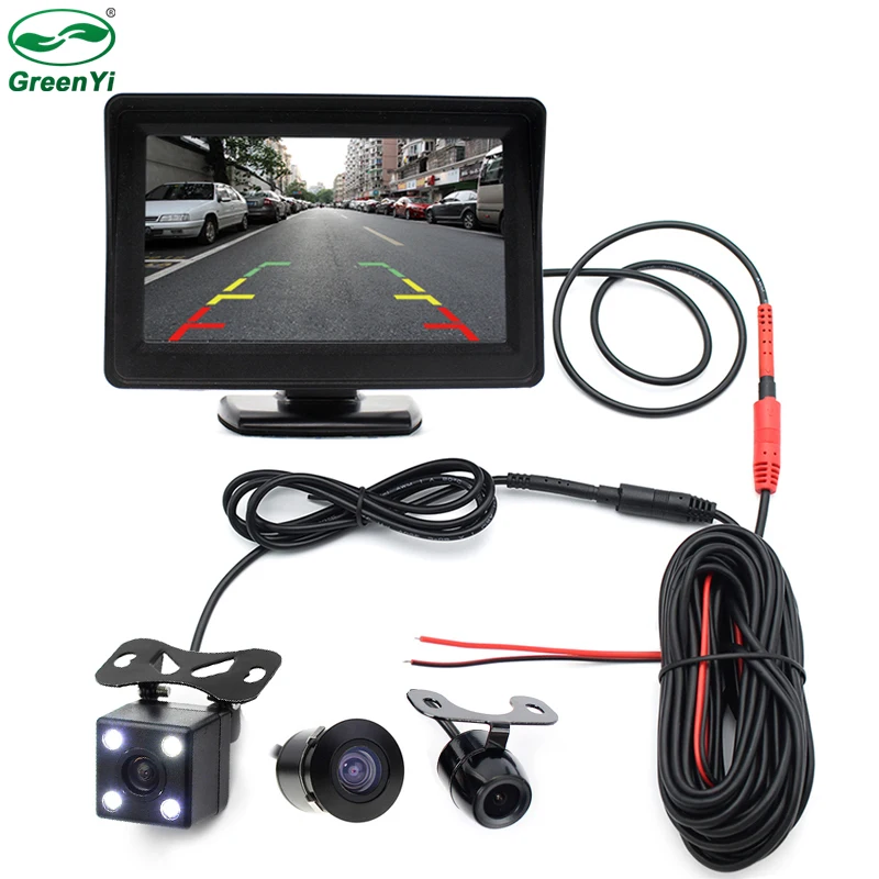GreenYi TFT 4.3 Inch Auto Rearview Parking Monitor+4 LED Night Vision CCD Rear View Auto Parking Camera With Car Mirror Monitors
GreenYi TFT 4.3 Inch Auto Rearview Parking Monitor+4 LED Night Vision CCD Rear View Auto Parking Camera With Car Mirror Monitors