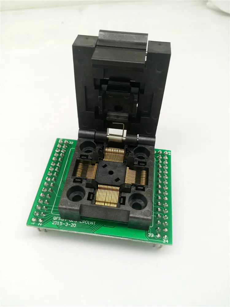 QFP64 TQFP64 LQFP64 to DIP64 Clamshell Programmer Socket Pitch 0.5mm IC Body Size 10x10mm FPQ-64-0.5-06 Test Socket Adapter
QFP64 TQFP64 LQFP64 to DIP64 Clamshell Programmer Socket Pitch 0.5mm IC Body Size 10x10mm FPQ-64-0.5-06 Test Socket Adapter