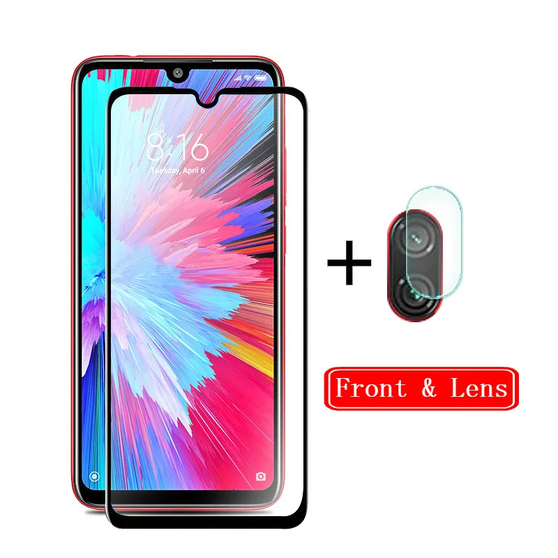 

2-in-1 Camera Lens Tempered Glass for Redmi 7A Note7 Pro K20 Pro Note 4X Glass Film Screen Protector for Xiaomi Mi 9T Pro 5X A1