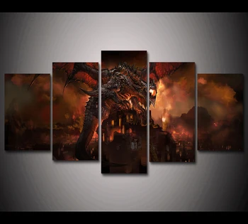 Framed HD Print 5 panels Dragon World of Warcraft poster canvas painting children kids decor canvas wall art picture PT1662
Framed HD Print 5 panels Dragon World of Warcraft poster canvas painting children kids decor canvas wall art picture PT1662
