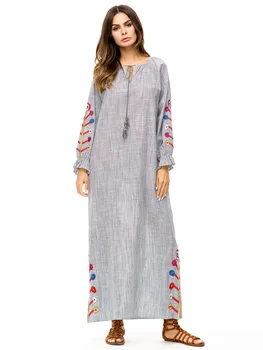 Ramadan Pray Dress Linen Trend Abaya Embroidery Spring Summer Modest Dress Turkey Islamic 4xl 7252
Ramadan Pray Dress Linen Trend Abaya Embroidery Spring Summer Modest Dress Turkey Islamic 4xl 7252