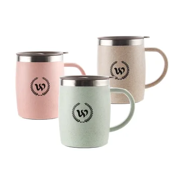304 stainless steel insulated office Mug,wheat straw tableware household mug with handle water cup gift hand Thermo cup 420ml
304 stainless steel insulated office Mug,wheat straw tableware household mug with handle water cup gift hand Thermo cup 420ml