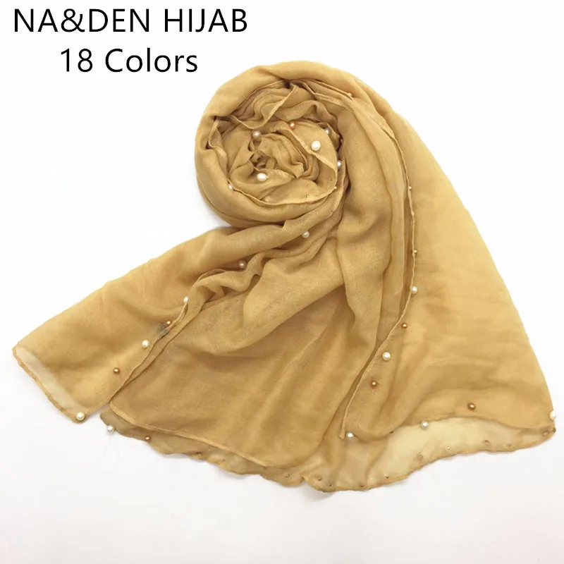 1PCS Hot sale colored pearls hijabs women voile viscose solid shawl nice beads scarf Muslim head wraps elegant scarves 18 colors
1PCS Hot sale colored pearls hijabs women voile viscose solid shawl nice beads scarf Muslim head wraps elegant scarves 18 colors