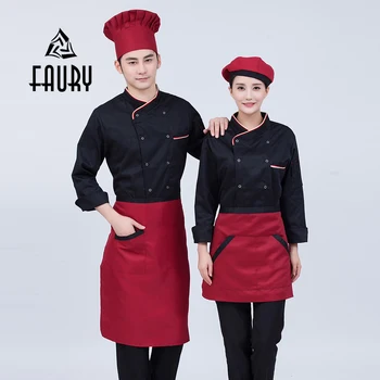 Men Women Long Sleeve Restaurant Work Uniform Cozinha Chef Jacket Tops Red White Black Sushi Chef Coats Kitchen Cooking Clothing
Men Women Long Sleeve Restaurant Work Uniform Cozinha Chef Jacket Tops Red White Black Sushi Chef Coats Kitchen Cooking Clothing