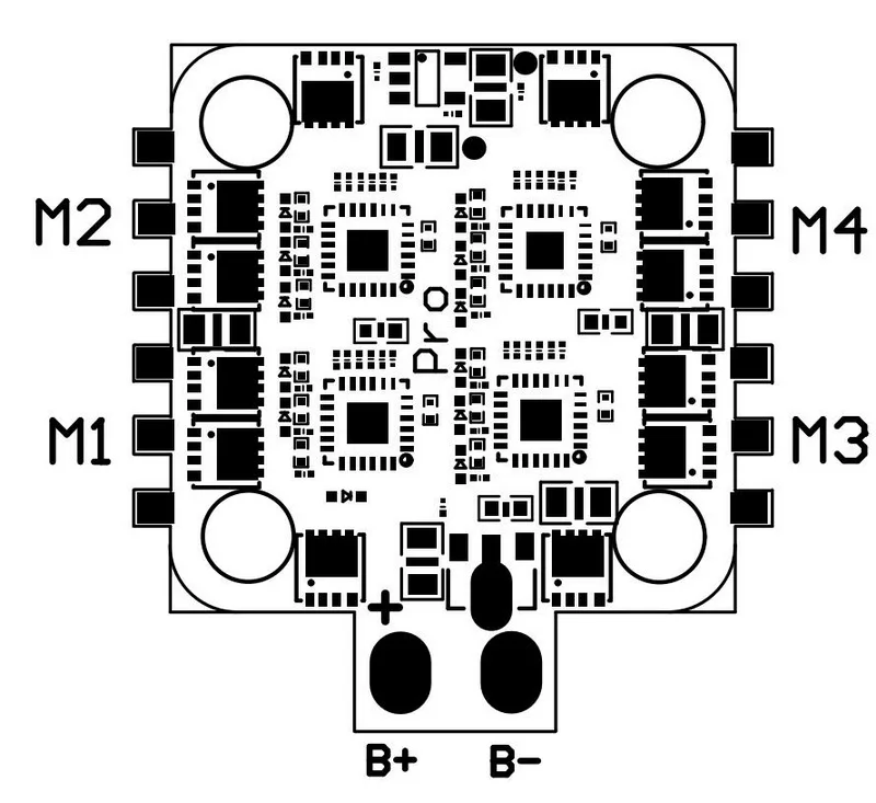 4-in-1-15A-ESC-2S-4S-BLHeli-S-Firmware-ESC-DShot600-20-20mm-Hole-Distance (4)